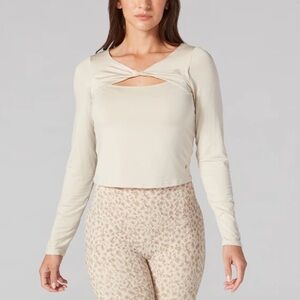 Tavi Noir Latte Cropped Long Sleeve Top